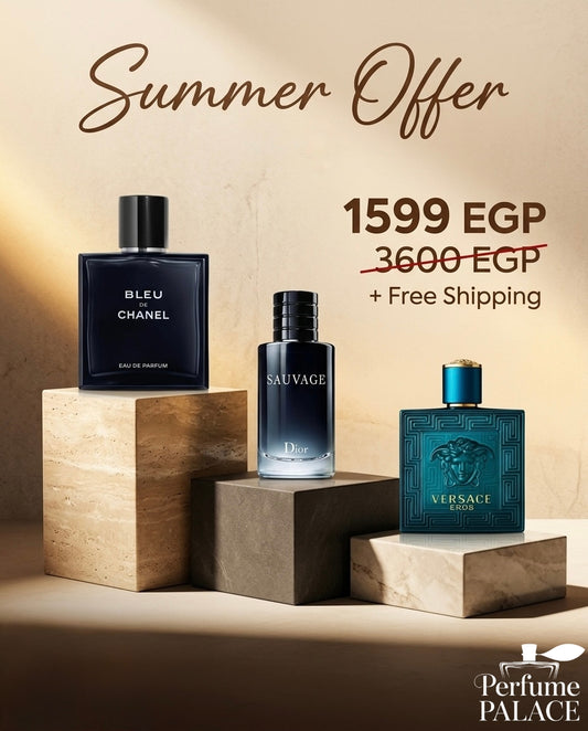 Versace Eros + Sauvage + Bleu de Chanel Perfume Palace