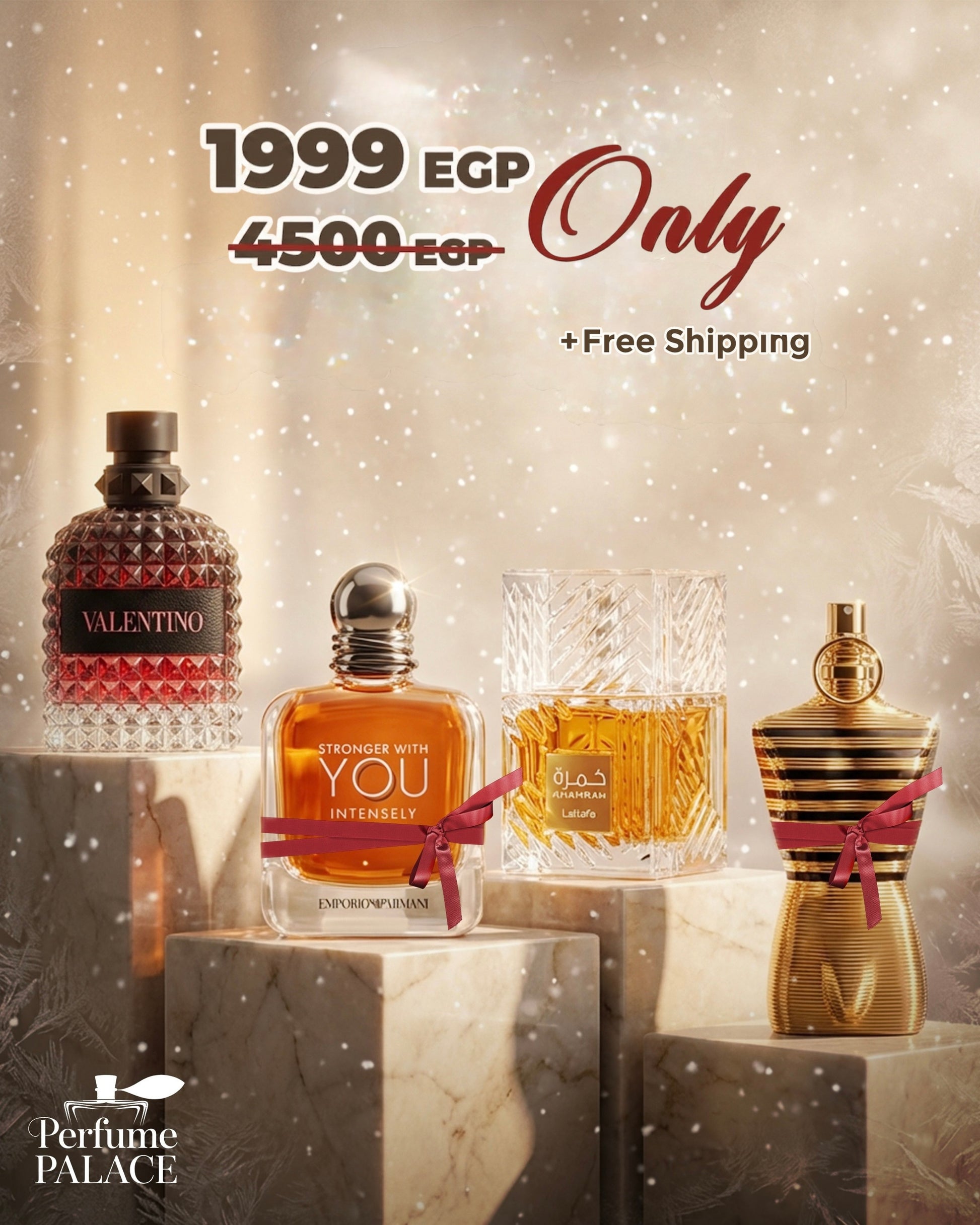 Valentino born in roma intense + stronger with you intensly + le male elixir + khamrah Perfume Palace